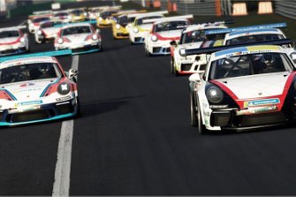 Azione in pista, Porsche Esports Carrera Cup Italia Prologo 2020