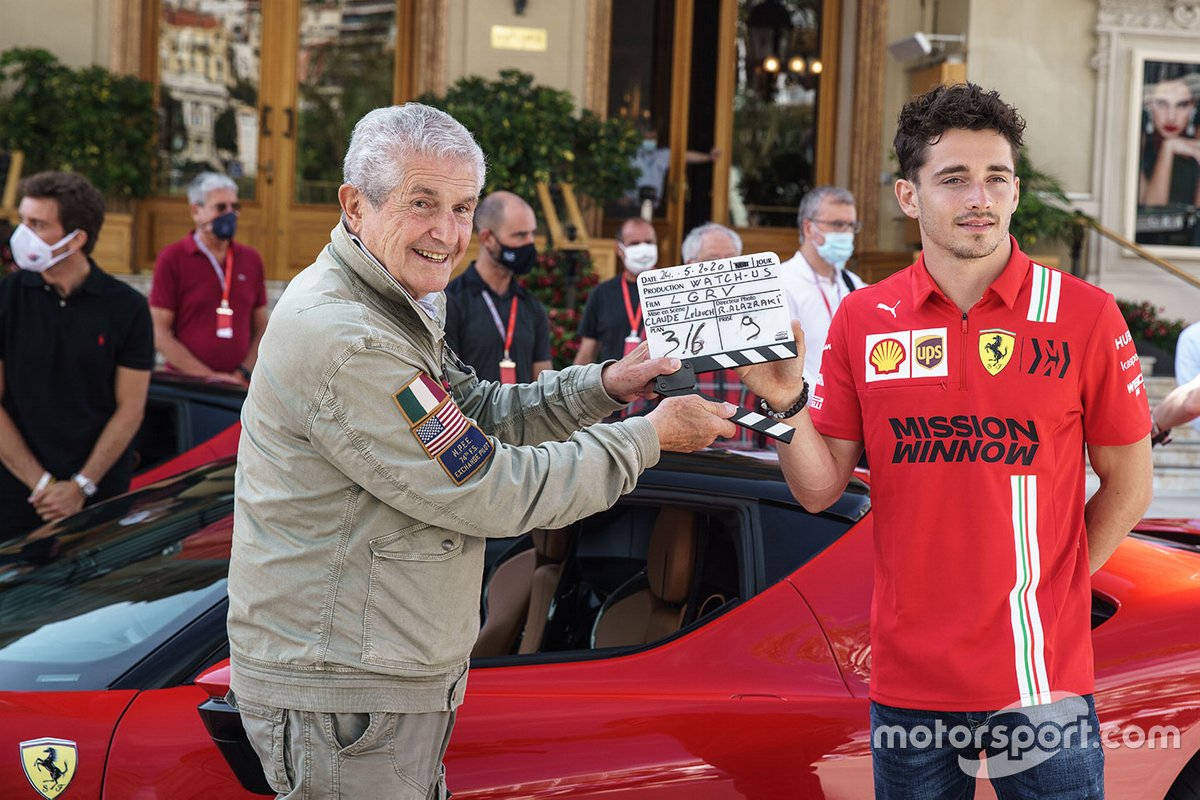 Claude Lelouch and Charles Leclerc, Ferrari