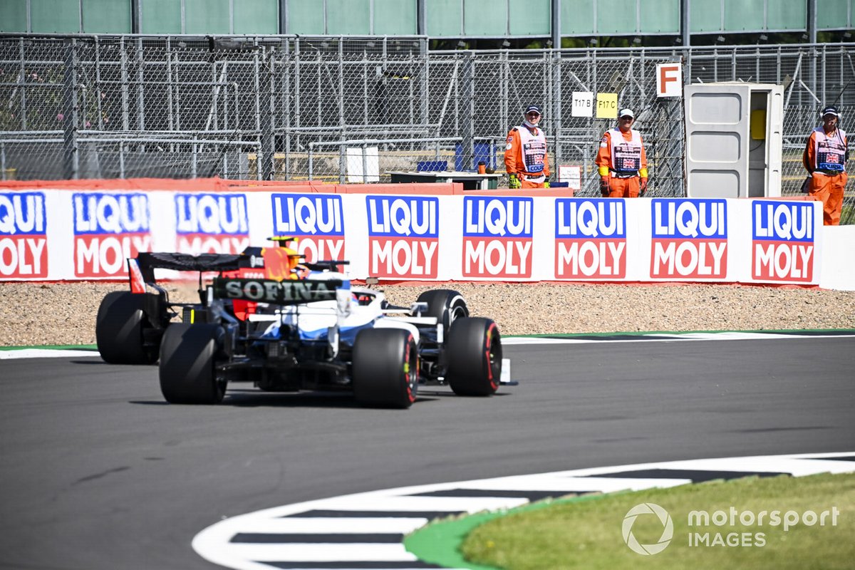Alex Albon, Red Bull Racing RB16, George Russell, Williams FW43