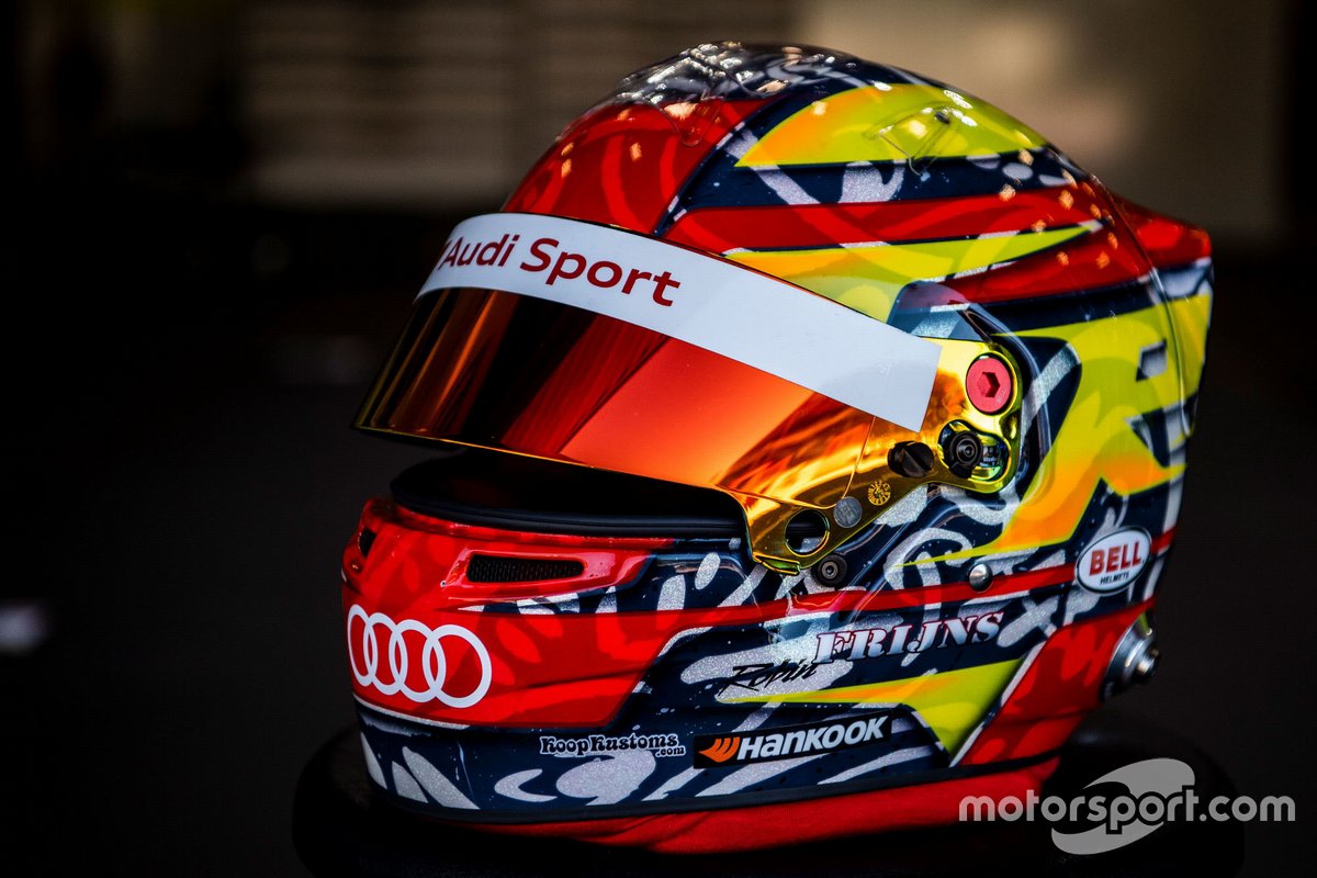 Il casco di Robin Frijns, Audi Sport Team Abt Sportsline