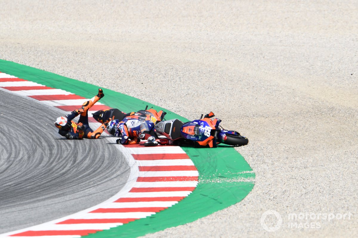 Accidente de Miguel Oliveira, Red Bull KTM Tech 3, Pol Espargaró, Red Bull KTM Factory Racing