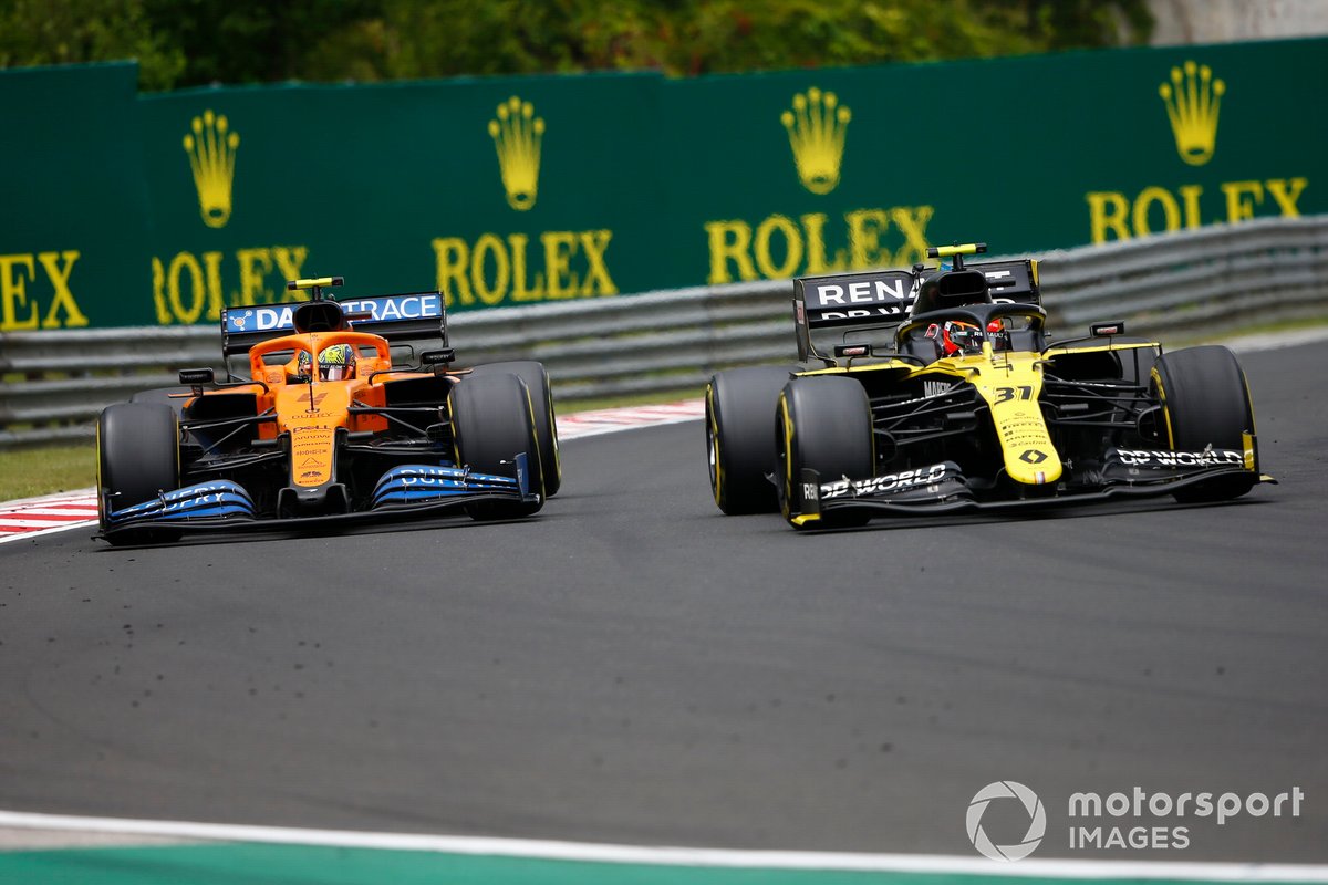 Esteban Ocon, Renault F1 Team R.S.20, Lando Norris, McLaren MCL35