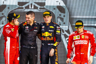 Sebastian Vettel, Ferrari, Guillaume Rocquelin, Red Bull Racing, Max Verstappen, Red Bull Racing ve Kimi Raikkonen