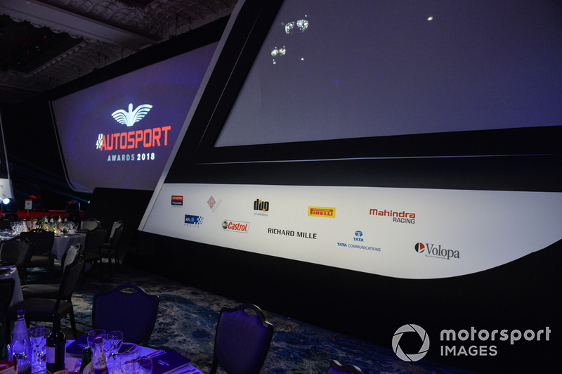 Sponsors at the side of the stage