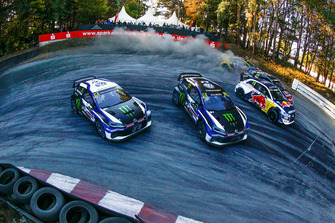 Johan Kristoffersson, PSRX Volkswagen Sweden, Petter Solberg, PSRX Volkswagen Sweden, Andreas Bakkerud, EKS Audi Sport