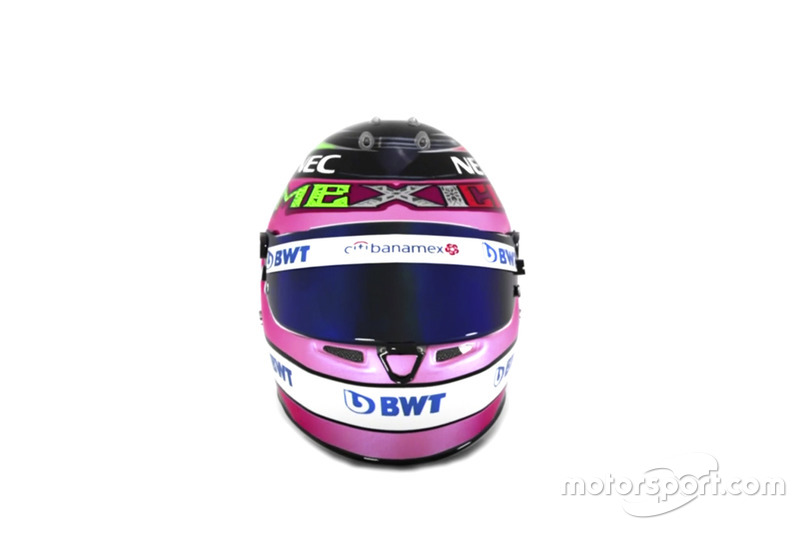 Il casco speciale di Sergio Pérez, Racing Point Force India, per il GP del Messico