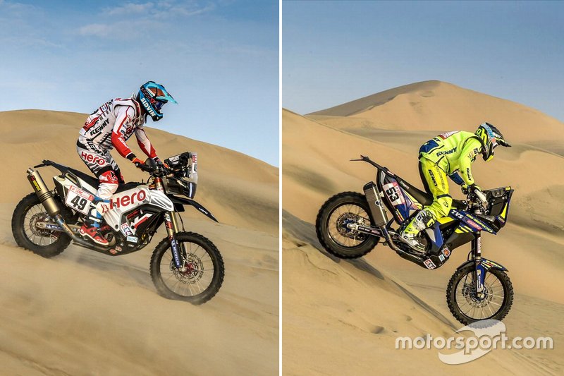 #49 Hero MotoSports Team Rally: CS Santosh, #53 Sherco TVS Racing Sherco: Aravind KP
