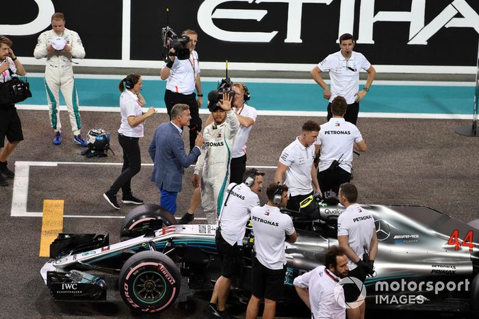 Lewis Hamilton, Mercedes-AMG F1 W09 en Parc Ferme 