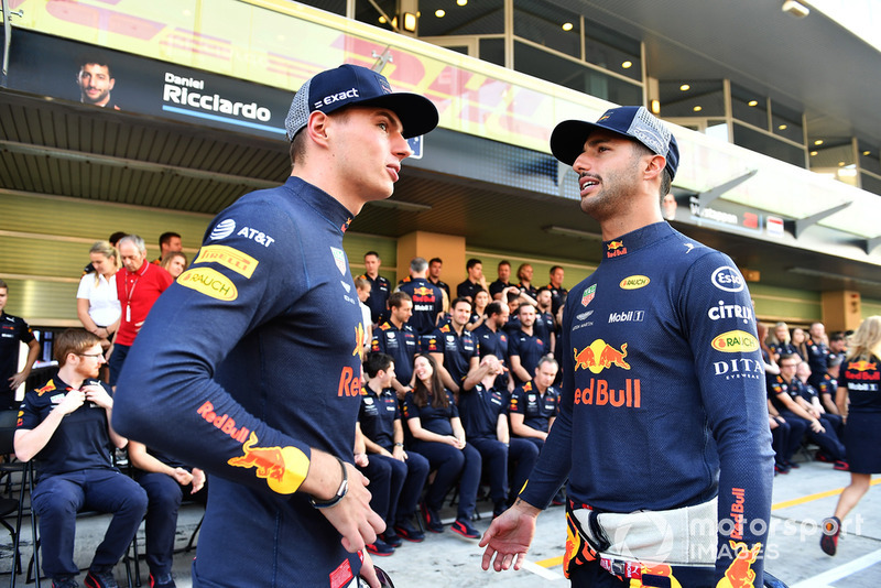 Max Verstappen, Red Bull Racing and Daniel Ricciardo, Red Bull Racing