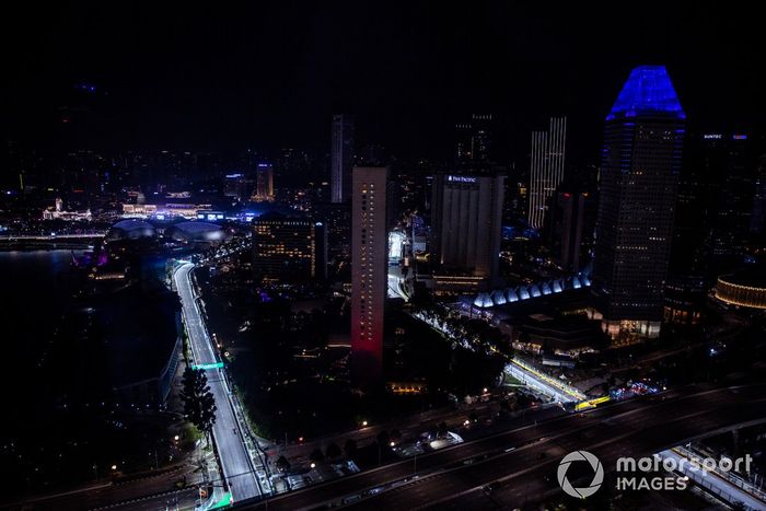 Una vista aérea de la acción