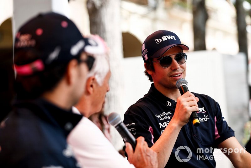 Lance Stroll, Racing Point on stage in the fan zone