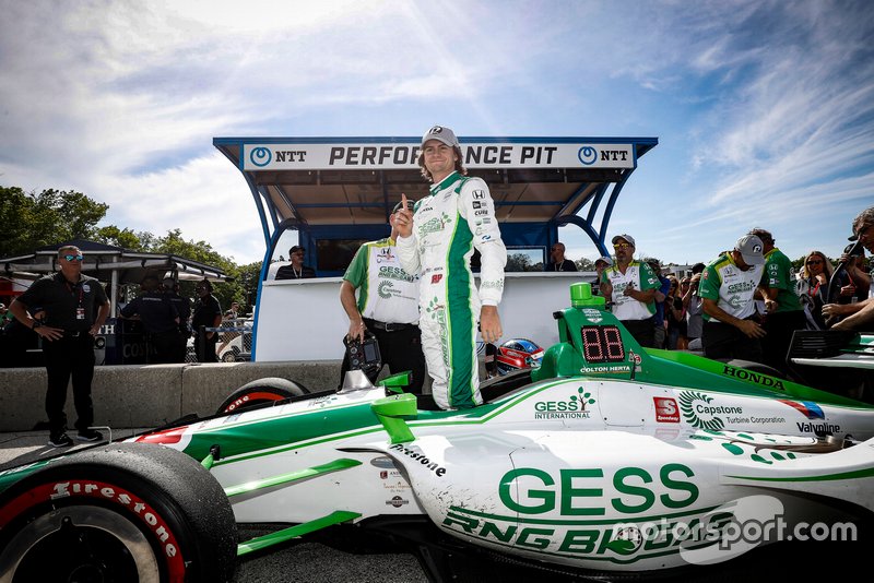 Pole Award Winner Colton Herta, Harding Steinbrenner Racing Honda