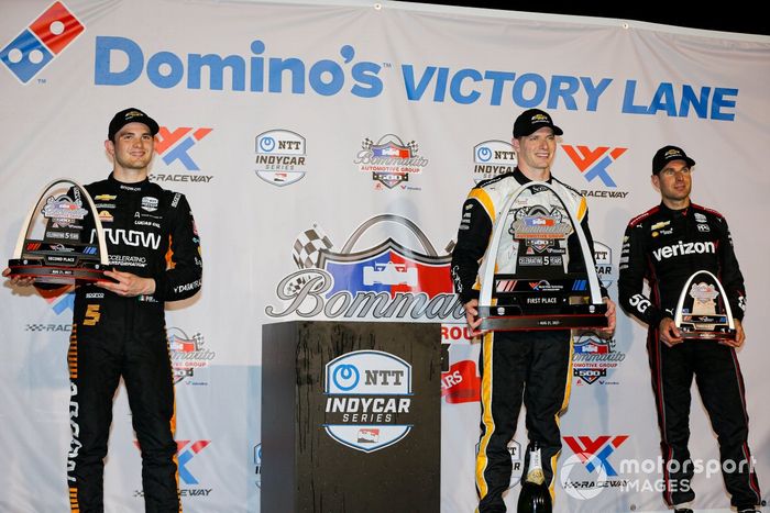 Josef Newgarden, Team Penske Chevrolet, Patricio O'Ward, Arrow McLaren SP Chevrolet, Will Power, Team Penske Chevrolet