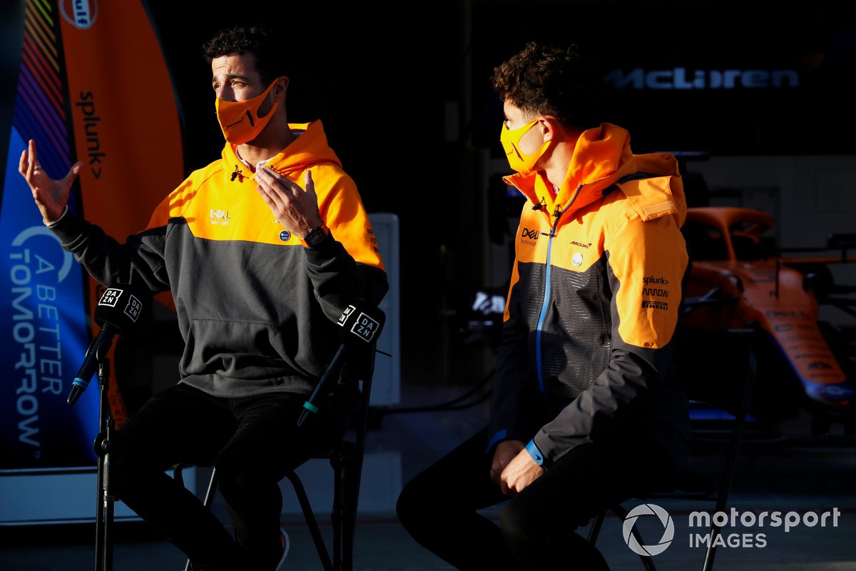 Daniel Ricciardo, McLaren, and Lando Norris, McLaren
