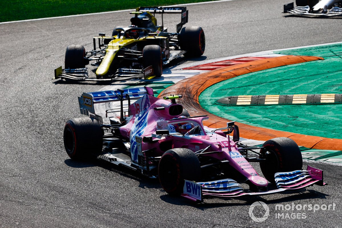Lance Stroll, Racing Point RP20, Esteban Ocon, Renault F1 Team R.S.20