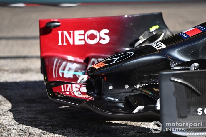 Detalle técnico del Mercedes