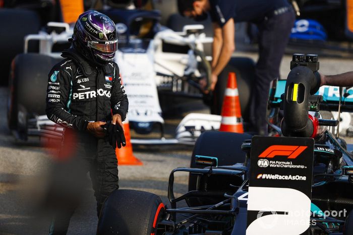 Lewis Hamilton, Mercedes-AMG F1 en Parc Ferme 