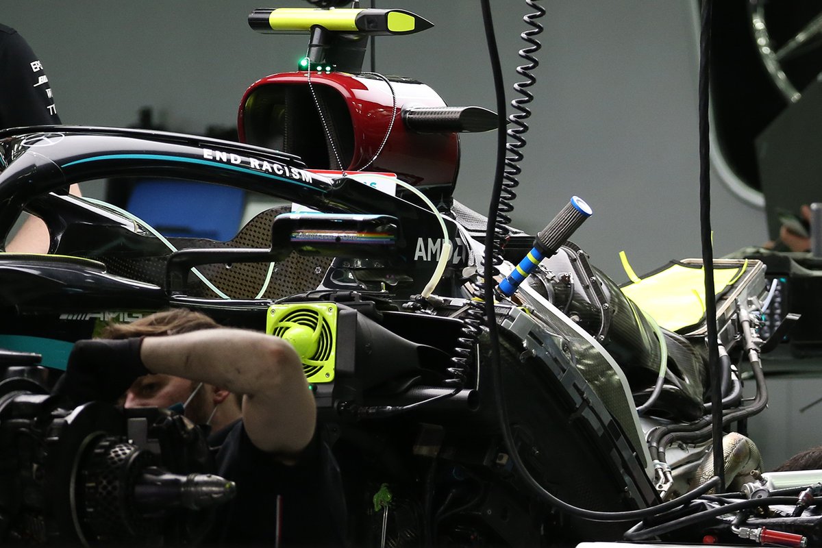 Mercedes W11 radiator detail