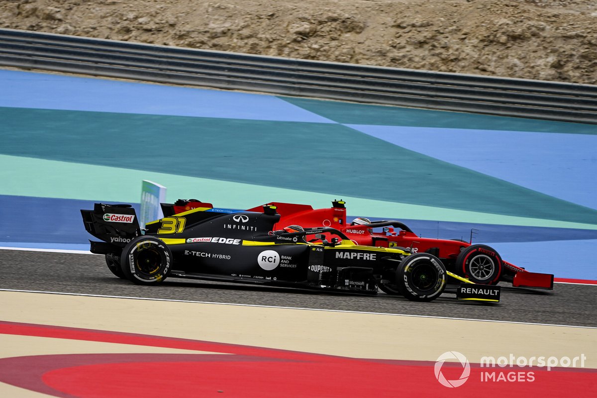 Charles Leclerc, Ferrari SF1000, Esteban Ocon, Renault F1 Team R.S.20