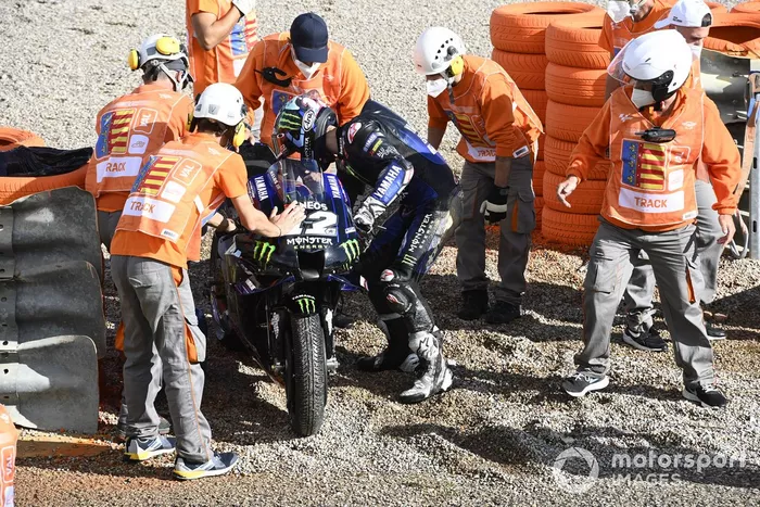 Maverick Viñales, Yamaha Factory Racing después de la caída