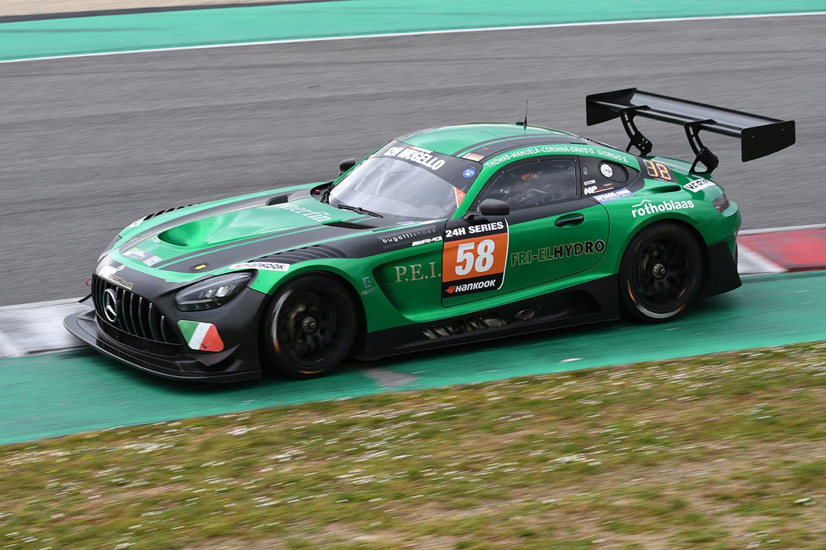#58 MP Racing: Thomas Gostner, David Gostner, Corinna Gostner, Manuela Gostner, Giorgio Sernagiotto, Mercedes-AMG GT3
