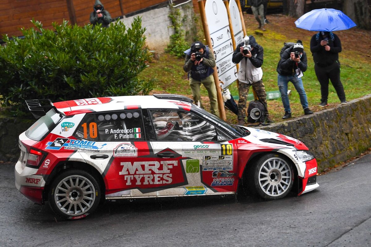 Paolo Andreucci, Francesco Pinelli, Team MRF Tyres, Skoda Fabia Rally2 Evo