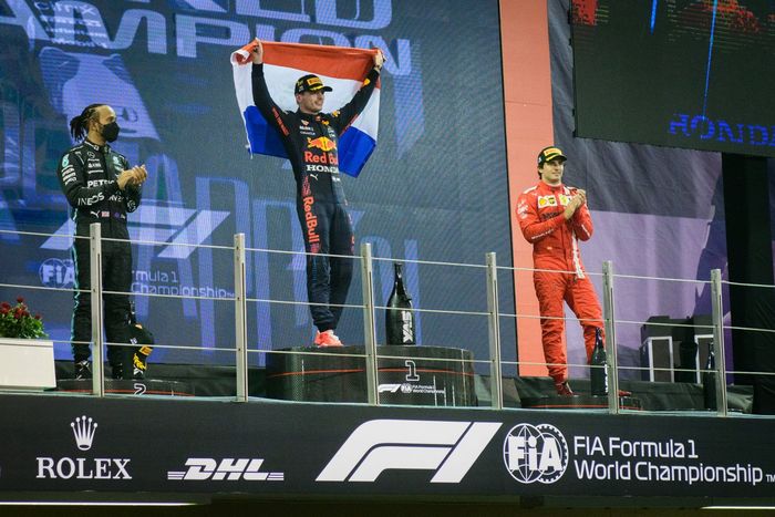 2021: 1. Max Verstappen, 2. Lewis Hamilton, 3. Carlos Sainz