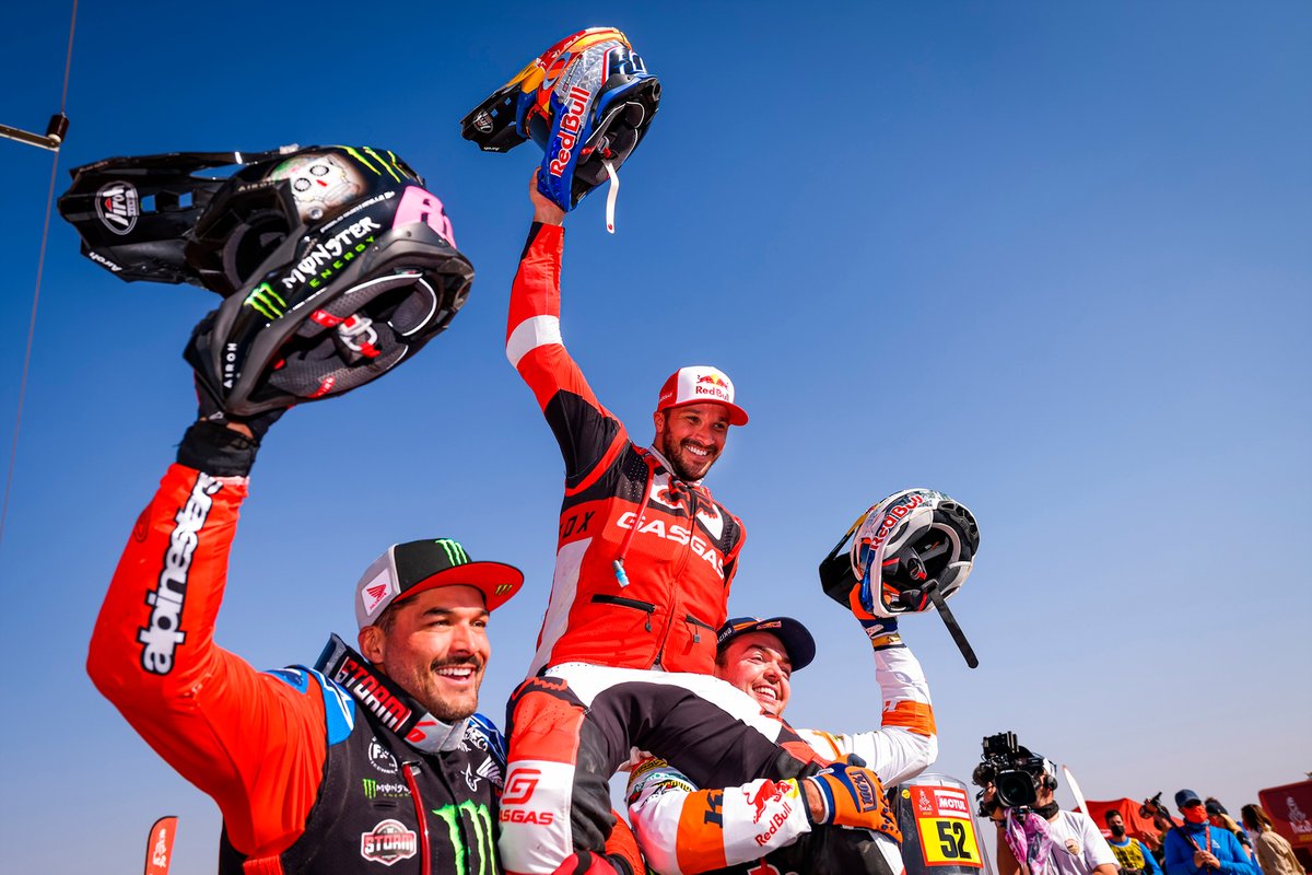 #3 Gasgas Factory Racing: Sam Sunderland, #7 Monster Energy Honda Team 2022: Pablo Quintanilla, #52 Red Bull KTM Factory Racing: Matthias Walkner