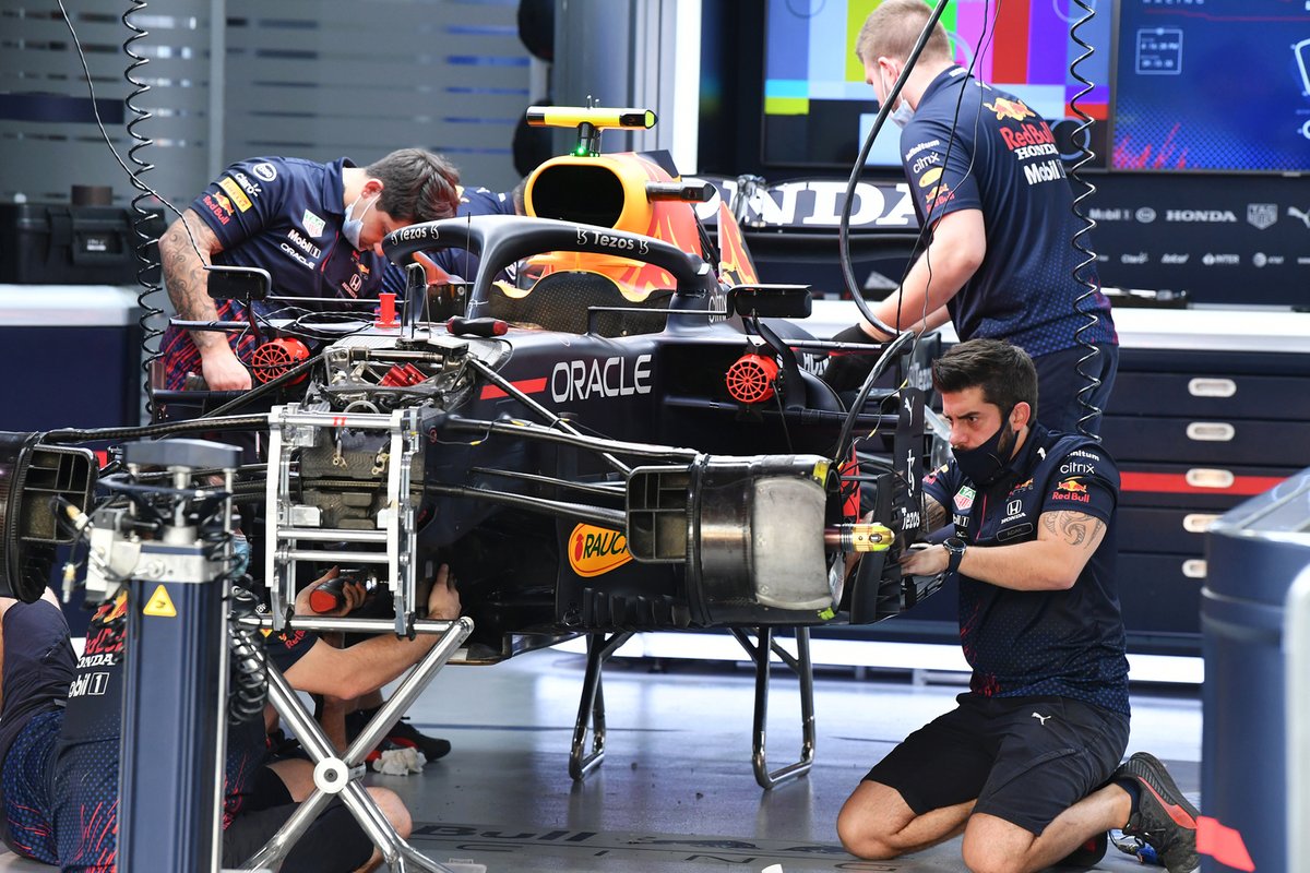 Detalle frontal del Red Bull Racing RB16B
