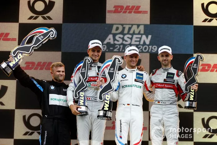 Podio: Ganador Marco Wittmann, BMW Team RMG, segundo clasificado Nico Müller, Audi Sport Team Abt Sportsline, tercer clasificado René Rast, Audi Sport Team Rosberg