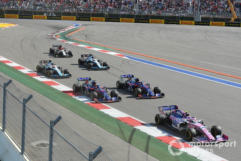 Lance Stroll, Racing Point RP19, Pierre Gasly, Toro Rosso STR14, Daniil Kvyat, Toro Rosso STR14, George Russell, Williams Racing FW42, Robert Kubica, Williams FW42, Kimi Raikkonen, Alfa Romeo Racing C38