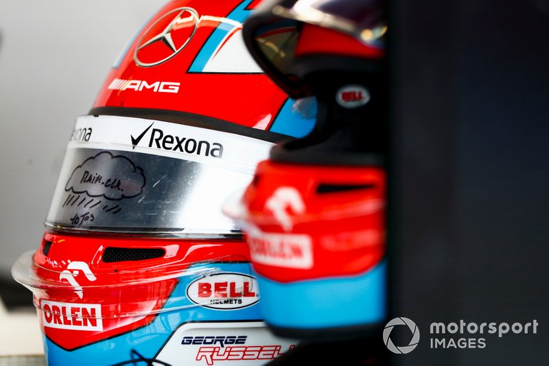 The helmet of George Russell, Williams Racing