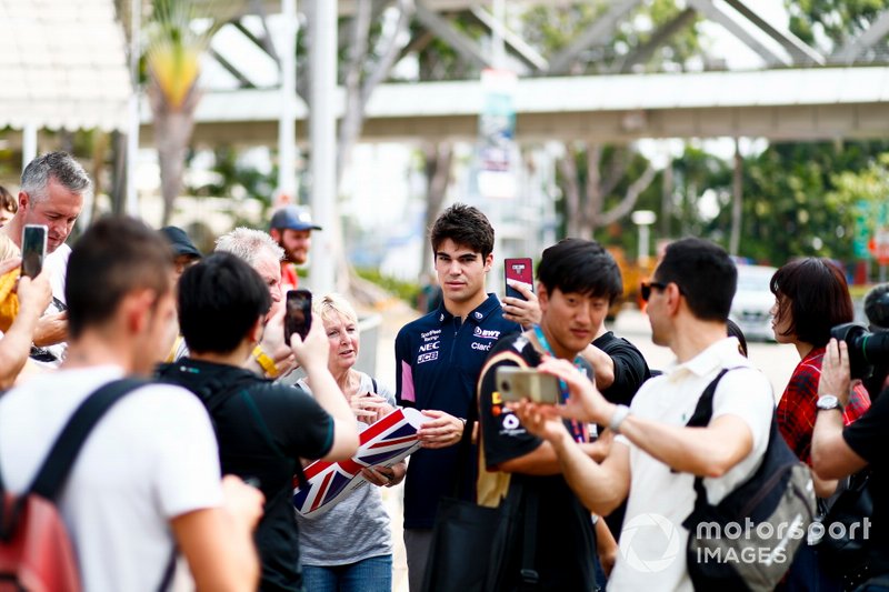 Lance Stroll, Racing Point with fans
