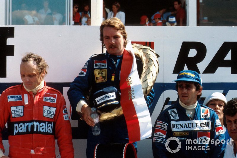 Podium: 1. Keke Rosberg, 2. Alain Prost, 3. Niki Lauda