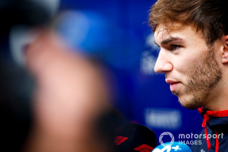 Pierre Gasly, Toro Rosso speaks to the media