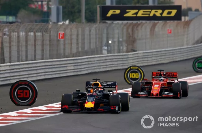 Max Verstappen, Red Bull Racing RB15, Sebastian Vettel, Ferrari SF90