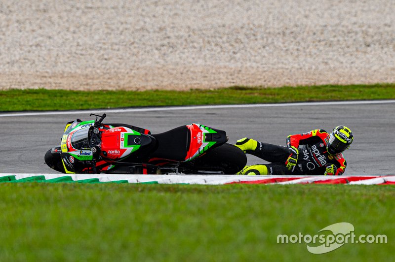 Andrea Iannone, Aprilia Racing Team Gresini, crash