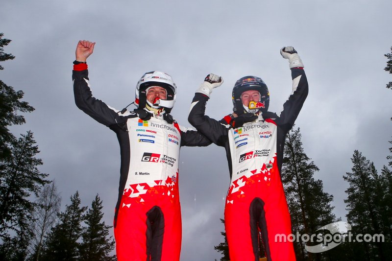 Il vincitore Elfyn Evans, Scott Martin, Toyota Gazoo Racing WRT Toyota Yaris WRC