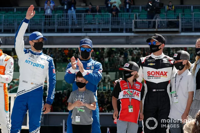Alex Palou, Chip Ganassi Racing Honda, Ed Carpenter, Ed Carpenter Racing Chevrolet, Tony Kanaan, Chip Ganassi Racing Honda
