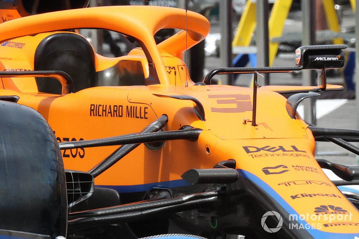 Detalle delantero del McLaren MCL35M