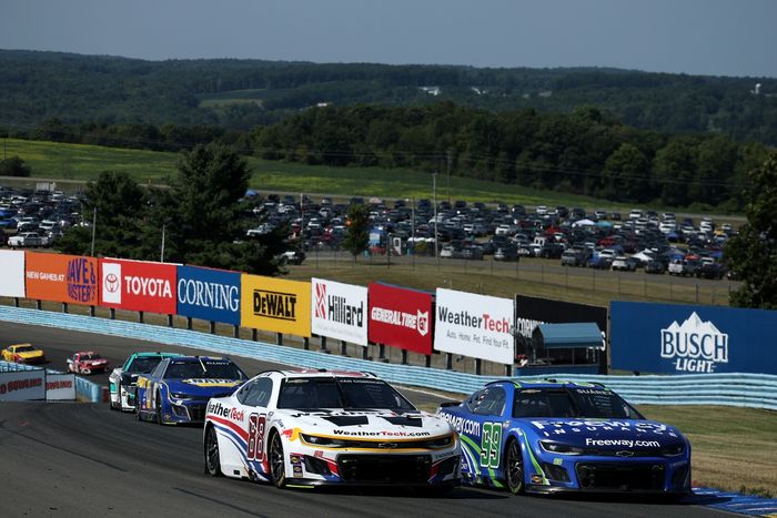 Shane van Gisbergen, Trackhouse Racing Chevrolet, Daniel Suarez, Trackhouse Chevrolet