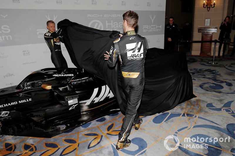 Romain Grosjean, Haas F1 Team, Kevin Magnussen, Haas F1 Team