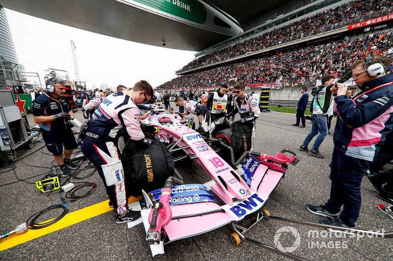 Lance Stroll, Racing Point RP19 on the grid