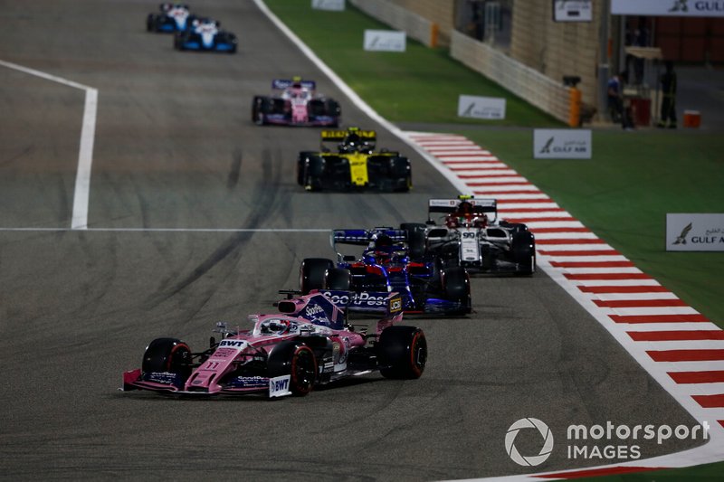 Sergio Perez, Racing Point RP19, Daniil Kvyat, Toro Rosso STR14, Antonio Giovinazzi, Alfa Romeo Racing C38, Nico Hulkenberg, Renault R.S. 19