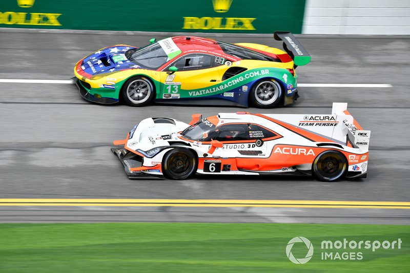 #6 Acura Team Penske Acura DPi, DPi: Juan Pablo Montoya, Dane Cameron, Simon Pagenaud, #13 Via Italia Racing Ferrari 488 GT3, GTD: Chico Longo, Victor Franzoni, Marcos Gomes, Andrea Bertolini