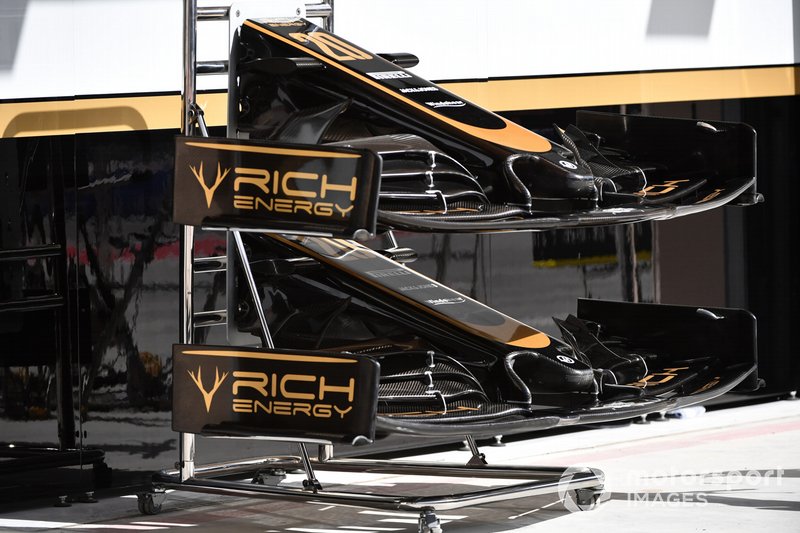 L'aileron avant de la Haas F1 Team VF-19