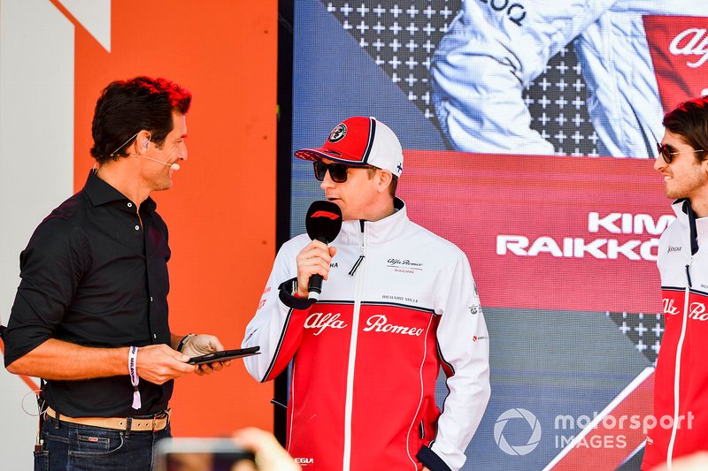 Mark Webber and Kimi Raikkonen, Alfa Romeo Racing at the Federation Square event