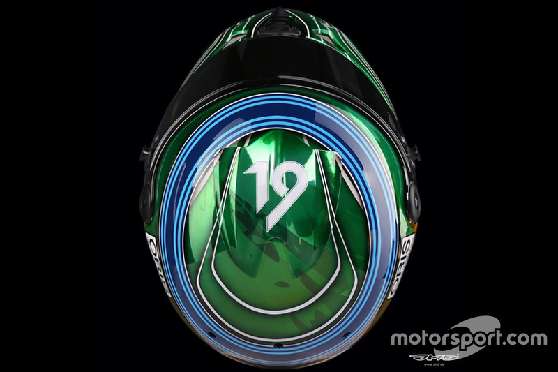 Casco de Felipe Massa para el GP de Abu Dhabi
