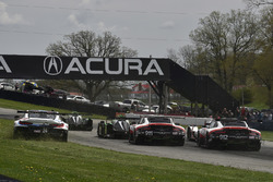 #24 BMW Team RLL BMW M8, GTLM: John Edwards, Jesse Krohn, #911 Porsche Team North America Porsche 911 RSR, GTLM: Patrick Pilet, Nick Tandy, #912 Porsche Team North America Porsche 911 RSR, GTLM: Laurens Vanthoor, Earl Bamber, start