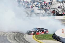 Clint Bowyer, Stewart-Haas Racing, Ford Fusion Haas Automation Demo Day, celebrates after winning at Martinsville.